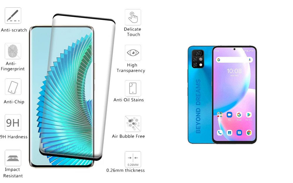 Захисне скло HyperGlass Pro для Umidigi A11, A11s, A11 Pro Max – максимальна чутливість та захист Київ - фото 2