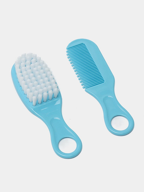 Набор для новорожденных, маникюрный 10 предметов : расческа, ножницы,кусачки,пилочка,пипетка для детей,голубой Каменец-Подольский - изображение 6