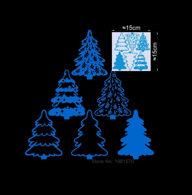 Наклейка ялинки блакитні розмір стікера 15 на 15см поглинає світло і світиться в темряві Київ - фото 2