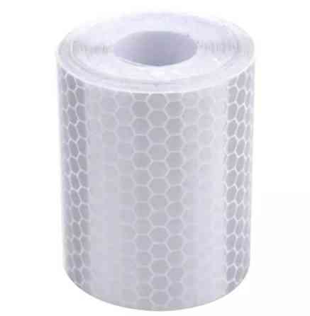 Светоотражающая лента на скотче Соты 1 м на 5 см серебористый Киев