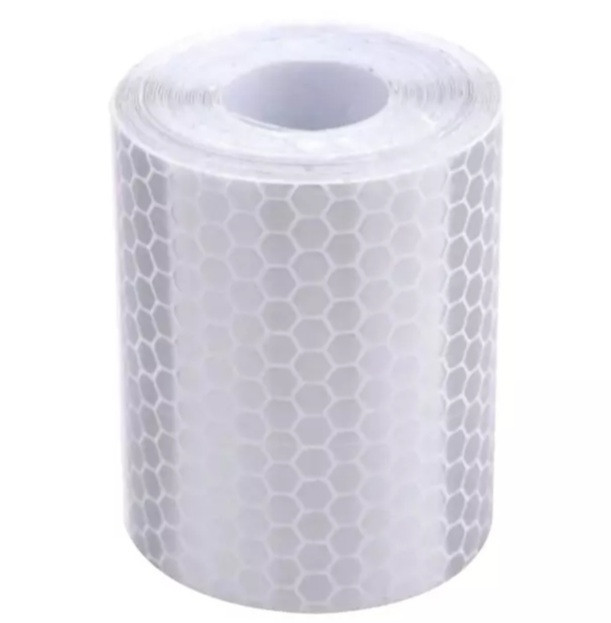 Світловідбиваюча стрічка на скотчі Соти 1 м на 5 см сріблястий Київ - фото 1