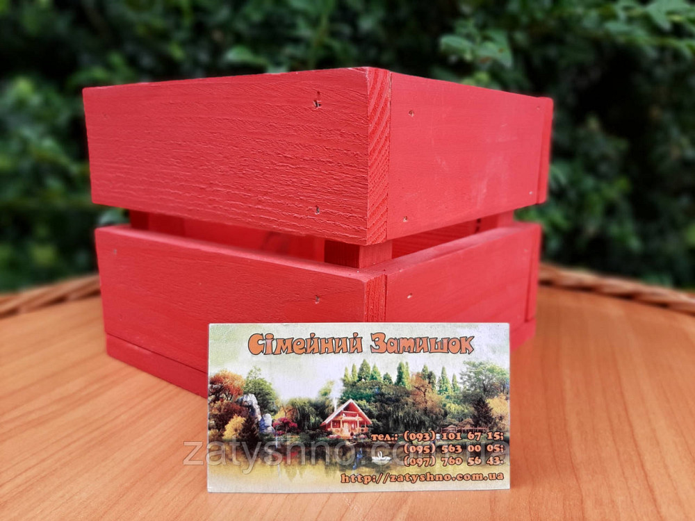 Ящик из дерева красный Киев - изображение 2