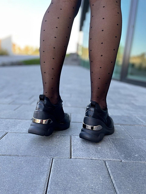 Stilli Снікерси жіночі STILLI чорні еко-шкіра демісезонні платформа размеры 36р.37р.39р. (4702) Коломия - фото 5