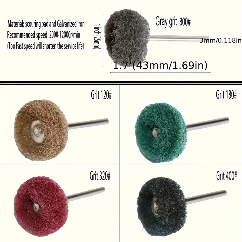 Набір полірувальних кругів Ø25 мм для гравера, 25 шт Київ - фото 5