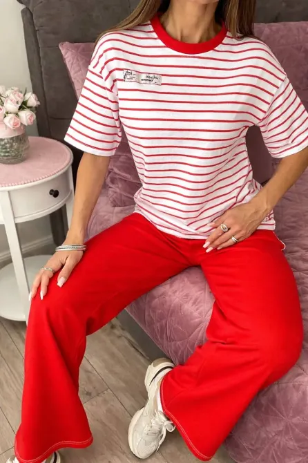 Женский хлопковый комплект (футболка + брюки) повседневная комфортная базовая одежда Одесса - изображение 16