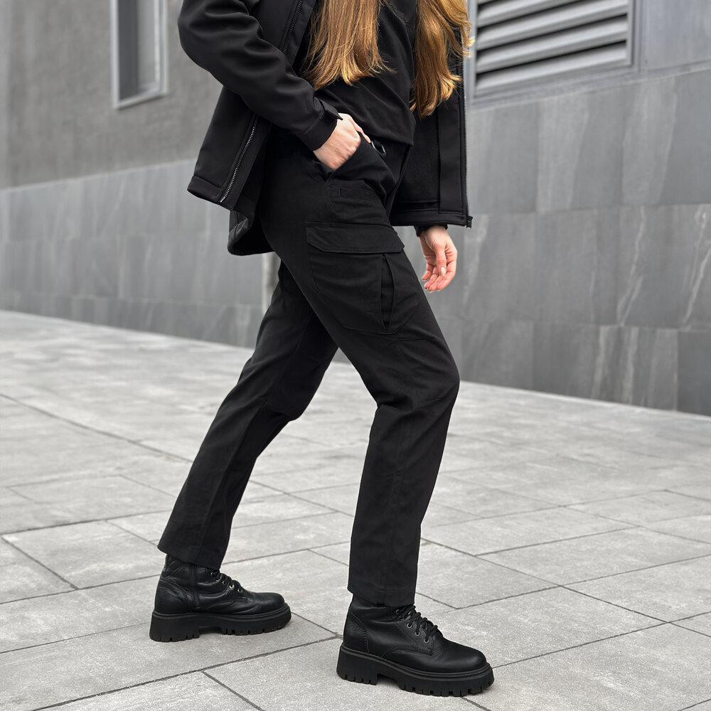 Брюки-карго тактические черные для женщин Pobedov Tactical V2 Женские Киев - изображение 5