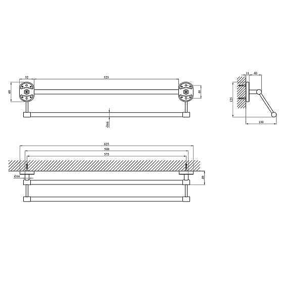 Тримач для рушників Kroner KRM Elbe - ACC2909 Київ