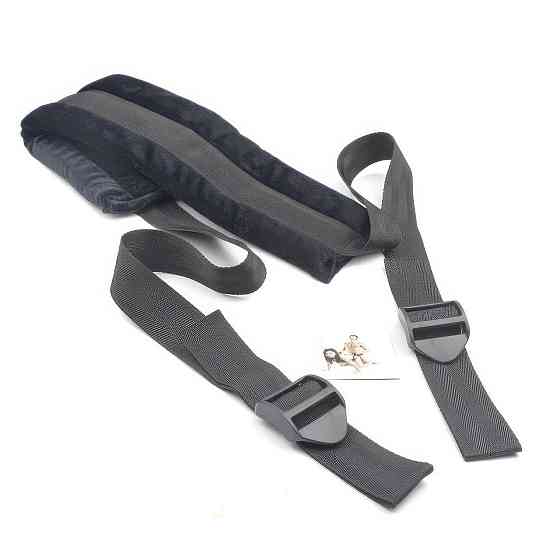 БДСМ ремінь регульований для фіксації та утримування стегон та ніг для еротичних ігор Чорний Вінниця