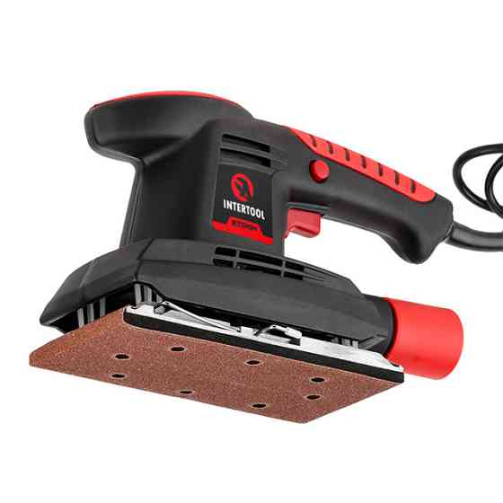 Шліфмашина вібраційна INTERTOOL WT-0521, 200 Вт, 11000 об/хв, платформа 187×90 мм - Електрична Шліфмашина Львів