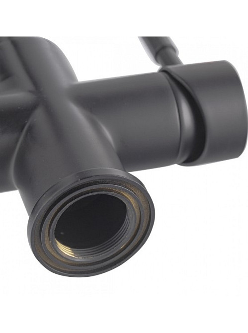 Змішувач для кухні Koer KB-72025-05 з виходом для питної води (вилив – пружина) латунь/колір чорний (KR5015) Чернівці - фото 6