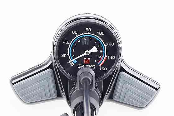 Насос ручний "підлоговий" алюмінієвий з манометром 160 psi/11 bar, під штуцера Schrader&Presta, P32B-07 Киев