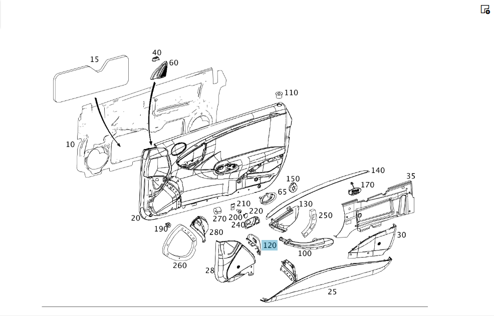 Mercedes-Benz  A2097272428 8J98 Дерев'яне облицювання кнопки склопідйомника правих пасажирських дверей CLK Coupe C209 CLK Cabriolet A209 Одеса - фото 2