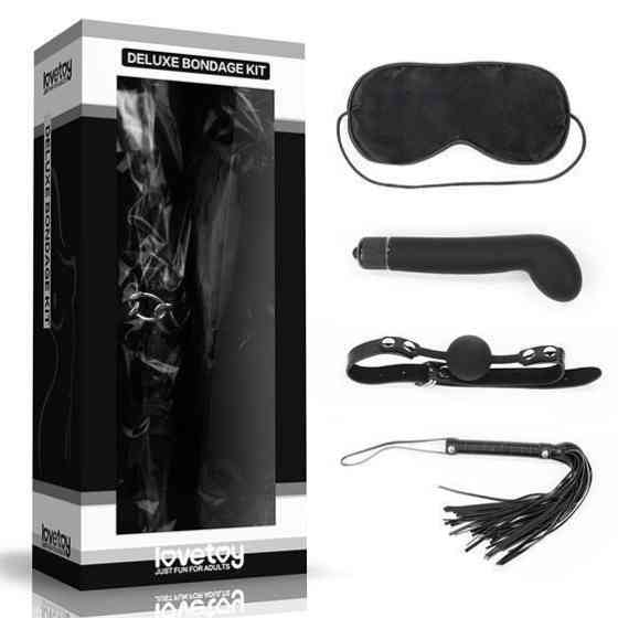 Набор БДСМ – Deluxe Bondage Kit (маска, вибратор, кляп, флогер) Sex Aura Киев