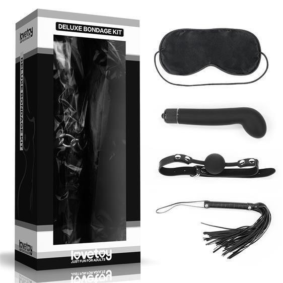 Набір БДСМ - Deluxe Bondage Kit (маска, вібратор, кляп, флогер) Sex Aura Київ - фото 1