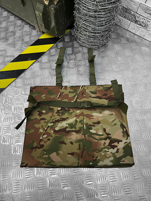 Сидушка потрійна каремат тактичний з кріпленням на РПС бронь і пояс складна коврик мультикам Одеса - фото 17