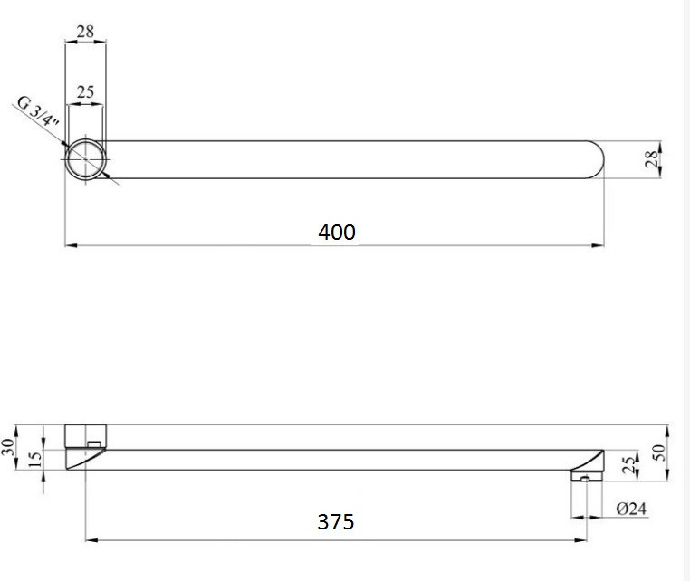 Вилив змішувача Globus Lux M72 40F (000000996) Київ - фото 2