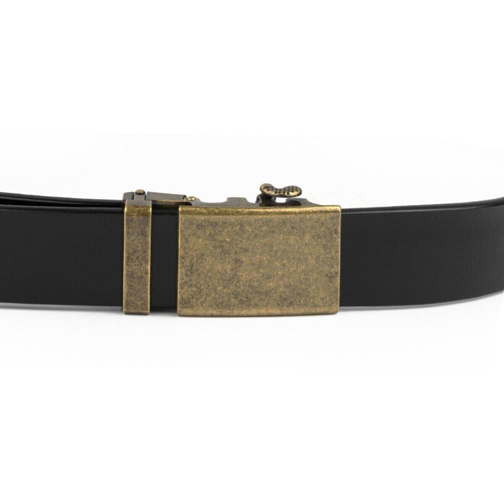 Ремень мужской с пряжкой латунь Vintage 20263 Черный Киев - изображение 3