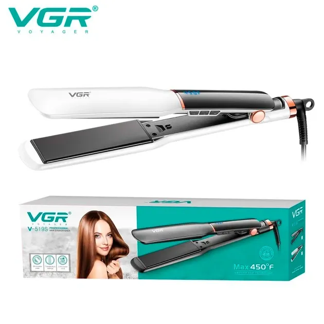 Выпрямитель для волос VGR V-519S WHITE 38 мм, 70 W, керамическое покрытие, LED дисплей, 100-230°C Одесса - изображение 5