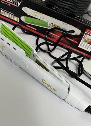 Плойка-гофре для волосся Gemei GM-2957W: керамічні щипці 50 Вт для прикореневого об'єму із шир. пластин 4 см Одеса - фото 3