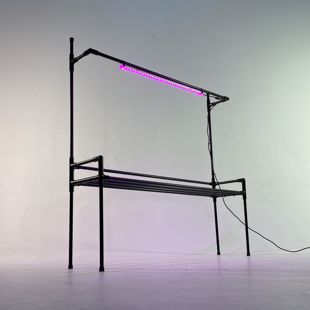 Підставка для квітів на підвіконня Lucia Bicolor з фітолампою. Полиця для квітів на вікно Борисполь - изображение 4