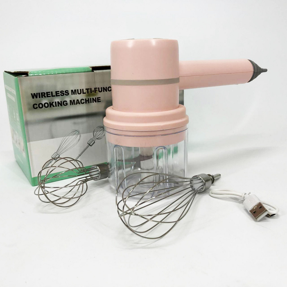 Ручной беспроводной миксер-измельчитель 2 в 1. Цвет: розовый OP-36 Львов - изображение 4