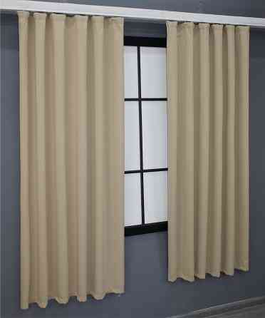 Комплект штор коротких VR-Textil Блэкаут Midnight № 1222ш 140х170 см 2 шт Кремовый (35-0144) Киев