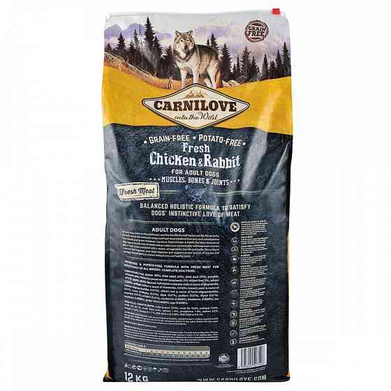 Сухий корм Carnilove Fresh Chicken & Rabbit для дорослих собак всіх порід, курка та кролик, 12 кг Вінниця