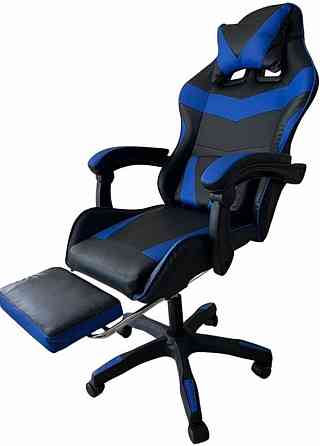 Компьютерное геймерское кресло черно-синее огнигровое. Харьков