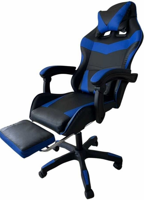 Компьютерное геймерское кресло черно-синее огнигровое. Харьков - изображение 5