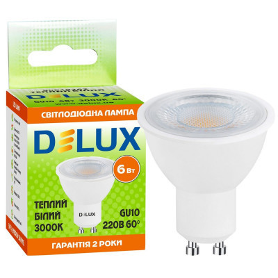 Лампочка Delux 6Вт 3000K 220В GU10 (90019262) Вінниця - фото 3