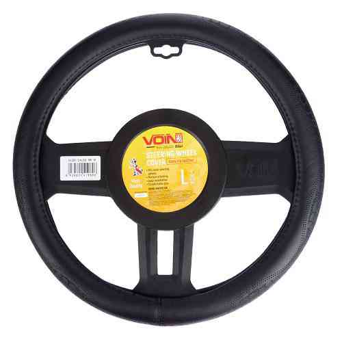 Чохол на кермо VLOD-24LC10 BK/RD L чорний з шкірою Харків