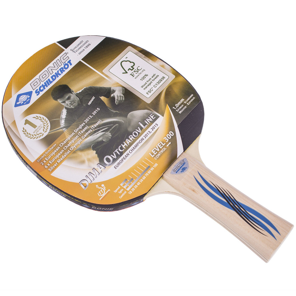 Ракетка настольный теннис Donic Ovtcharov Level 300 Вишнёвое - изображение 1