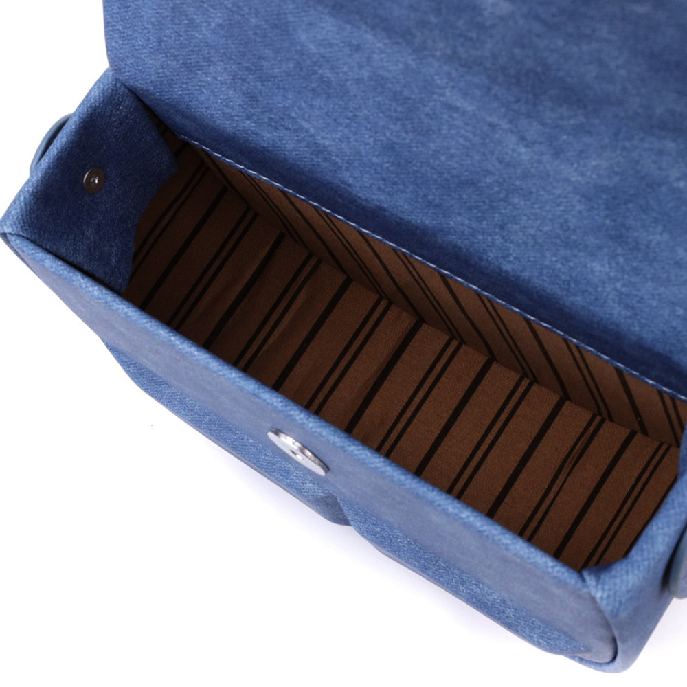 Каркасна сумка жіноча з якісного текстилю Vintage sale_15147 Синій Київ - фото 5