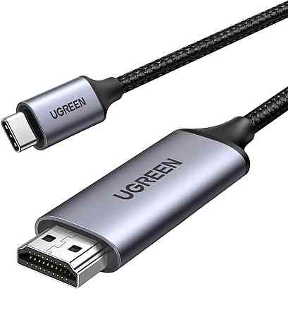 Кабель для відео відеокабель UGREEN MM142 USB-C to HDMI Male to Male Cable Aluminum Shell 1.5m (Gray Black)(UGR-50570) UGR-50570 Одеса
