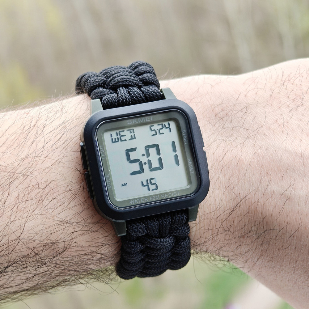 Часы мужские водостойкие тактические Skmei Chess Paracord (2 ремешка) Киев - изображение 16