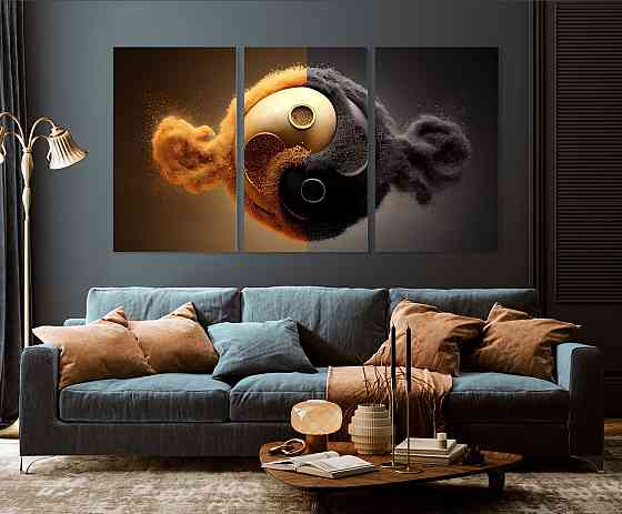 Модульна картина у вітальню/ спальню  Інь-Янь   ART-143_3A Київ