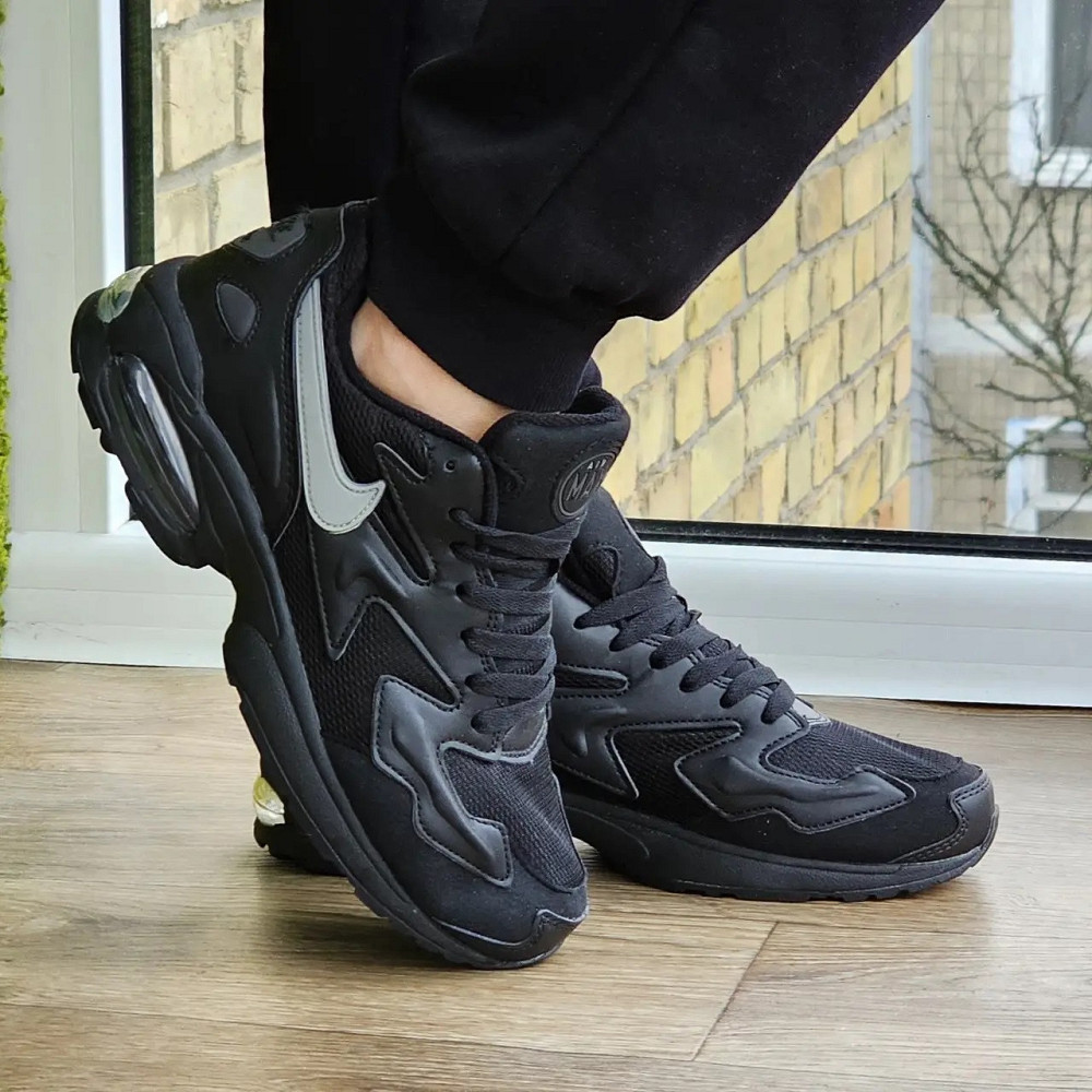 Чоловічі Чорні Термо Кросівки Nike 90 Air Max 2 Шкіряні Найк Єврозима (розміри: 41,42,43,44) Відео Огляд Дніпро - фото 8