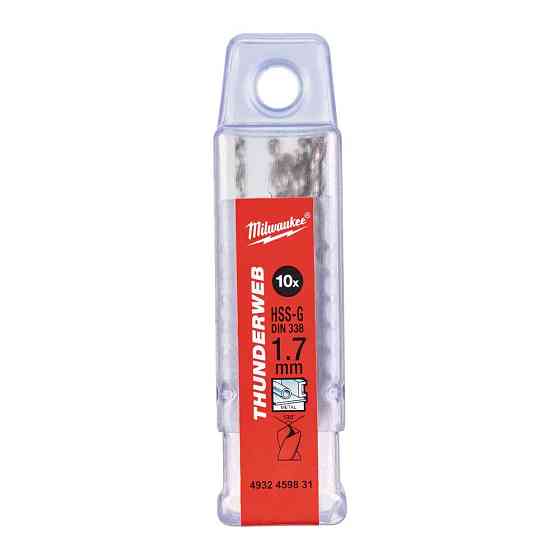 Свердло по металу THUNDERWEB HSS-G MILWAUKEE DIN338, діаметр 1,7х43х20мм, (10шт) Одеса