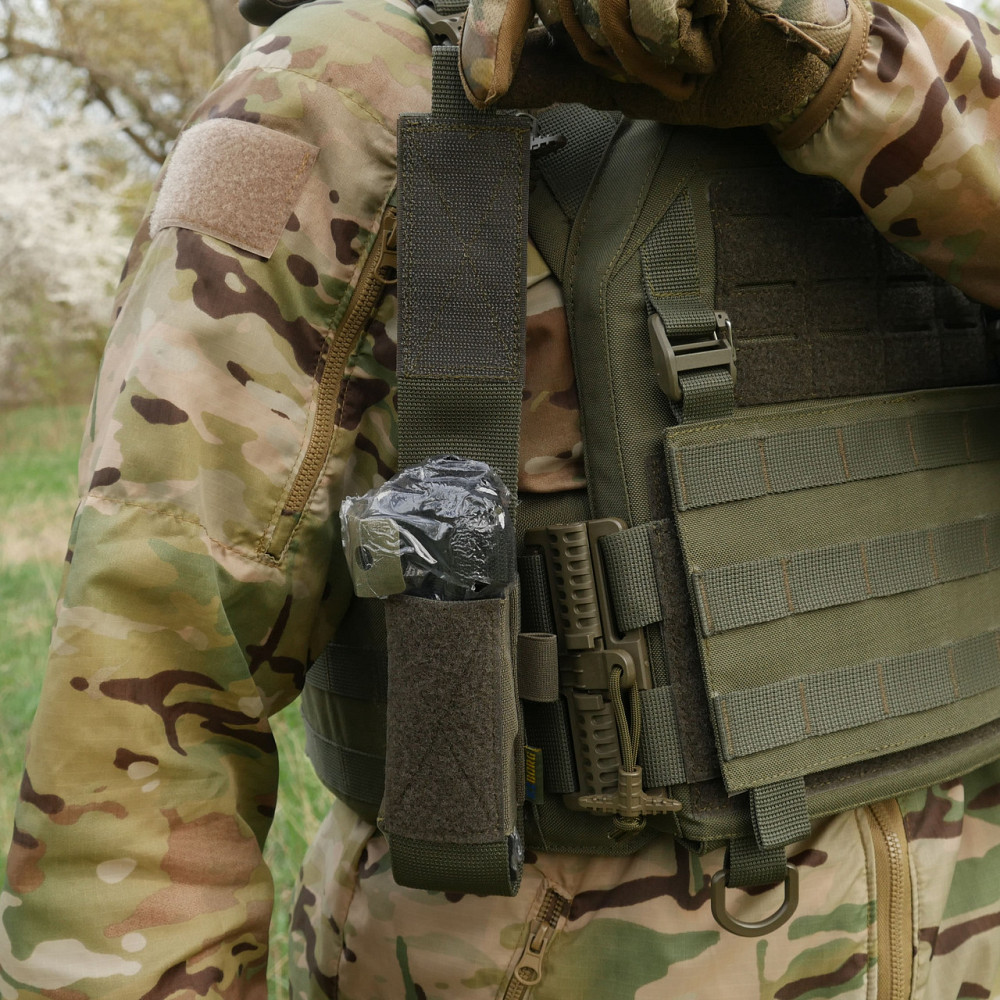 Подсумок под турникет открытого типа с креплениями для тактических ножниц и маркера хаки Киев - изображение 9