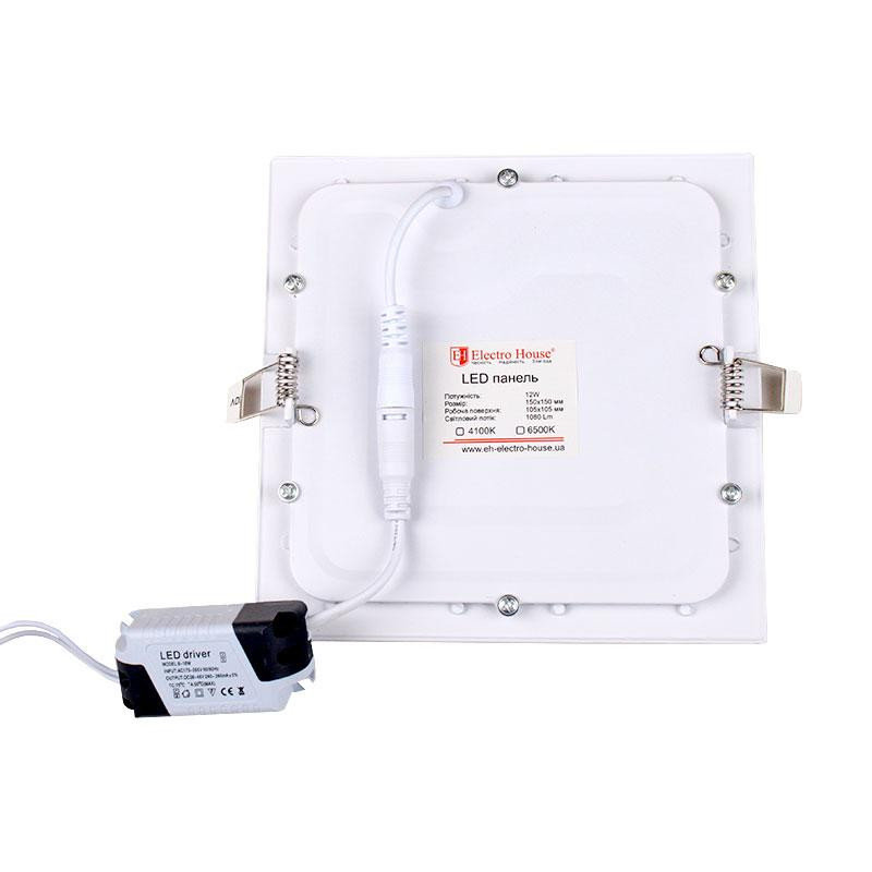 Потолочный светодиодный светильник встраиваемый квадратный 12 Вт 4100К Киев - изображение 3