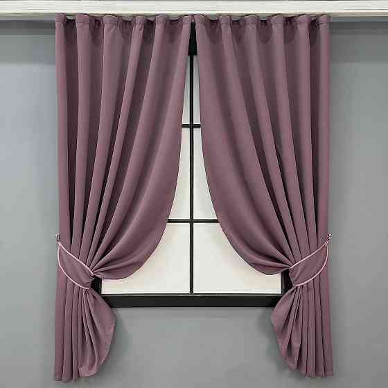Комплект коротких штор VR-Textil Блекаут Midnight № 1231ш Марсала 140х170 см 2 шт (35-0457) Київ