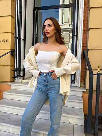 Женская базовая оверсайз рубашка из микровельвета Одесса