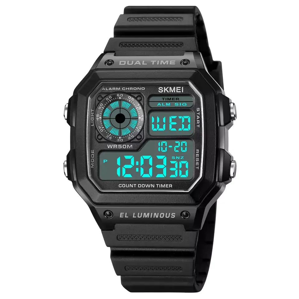 Чоловічий наручний спортивний годинник Skmei 1998 (Чорний) Вінниця - фото 3