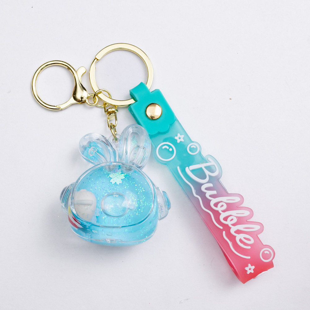 Дитячий брелок Bubble 5×5.5 (см) для ключів, на сумку і рюкзак Блакитний HP-55-32BL Коломия - фото 1