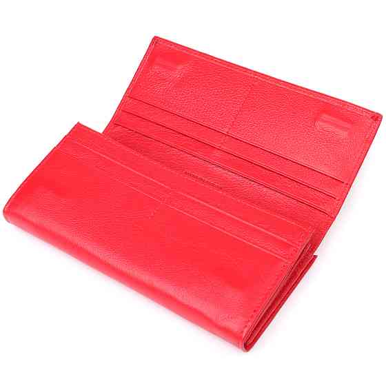 Красивый кошелек для женщин с монетницей из натуральной кожи ST Leather 23105 Красный Киев