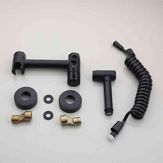 Гигиенический душ для унитаза латунный WanFan смеситель для биде со шлангом Черный Каменец-Подольский