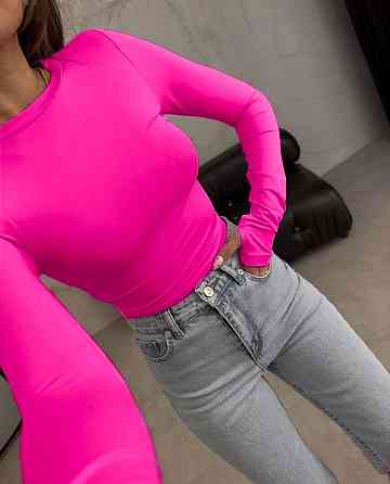 Жіночий повсякденний базовий лонгслів мікродайвінг Малина Одеса