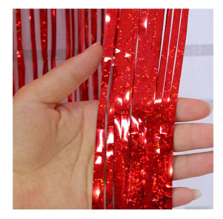 Дождик для фотозоны длинный с голограммой 4 м на 1 м красный Киев - изображение 4