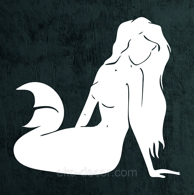 Декоративне настінне 3D Панно «Русалонька» Декор на стіну з об'ємом 90*86 см, Білий Київ - фото 7