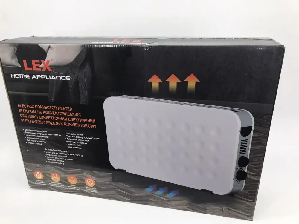 Конвекторний обігрівач 2000 Вт  Електричні побутові та комерційні конвектори LEX LXZCH01  з регулюванням потужності Львів - фото 5